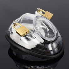 Целомудрие устройство CB6000 медицинский PlasticClear Lucite чаша пояс целомудрия пенис блокировки для мужчин связывание петух кейдж секс игрушки продукты секса