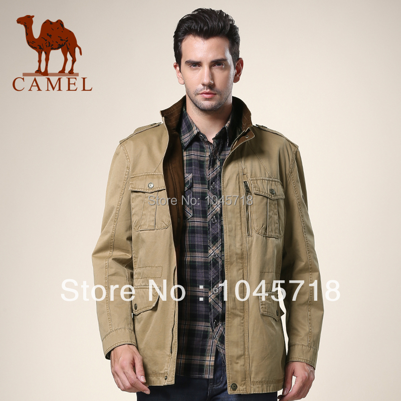 Camel men's clothing 2013 Men american casual clothing stand collar straight cotton outerwear 110176