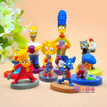 8 Pieces Simpsons Family 2~5CM High Dolls Action Toys Figures TA0038