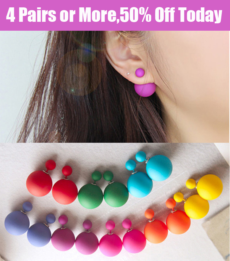 buy 4 pairs get 50 off jewelry accessories brincos trendy pendientes double pearl candy color earrings - Buy Candy By Color buy 4 pairs get 50 off jewelry accessories brincos trendy pendientes double pearl candy color earrings - Buy Candy By Color