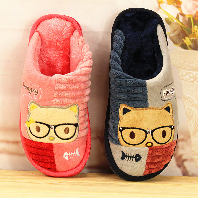 female padded lovers winter derlook cat   glasses slippers slippers slippers  for glasses
