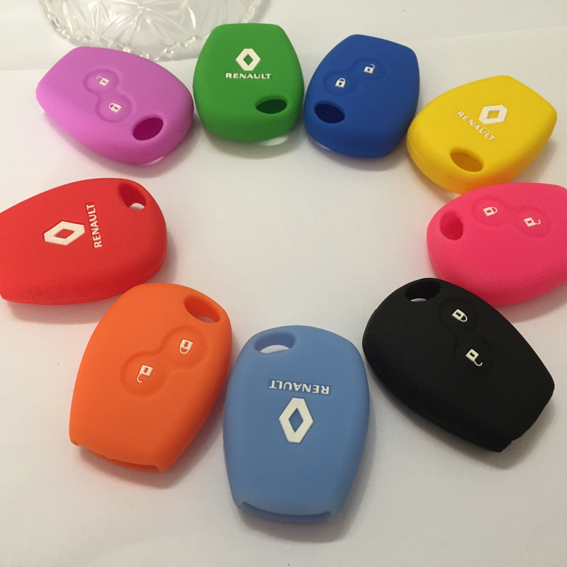 silicone car key case for Renault 2 buttons Clio Scenic Megane Duster Sandero Captur Twingo Modus