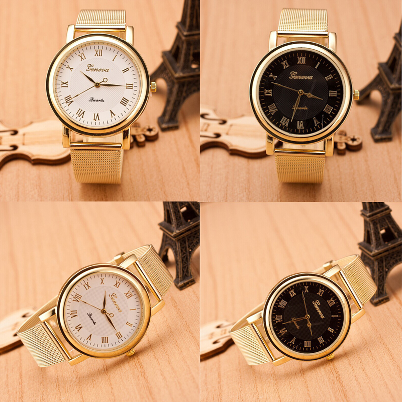 Fashion brand luxury Gold watch Classic Womens Ge...