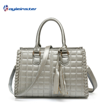 New 2015 Composite Leather Women Handbag Fashion Patchwork Women Shoulder Bag Classic Black and White Panelled