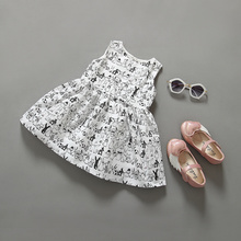 2015 retail Summer New Pretty 0 18M newborn Baby dress 1piece rabbit sleeveless baby girl clothes