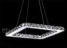 AC100-240V 20/40/60/80cm Squre LED Pendant lights Modern Crystal Lampshade Lustres hanging lamparas colgantes luminaire New