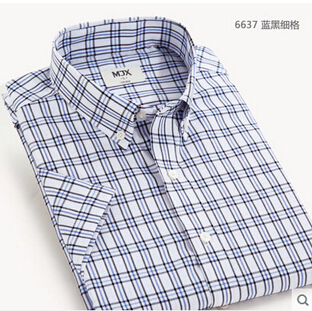 Men shirt short sleeve plus size 4xl cotton polyester famous brand slim casual bussiness shirt desigual