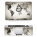 2016 Laptop Top Keyboard Rest Vinyl Decal For Macbook Sticker Grey World Map Skin For Air