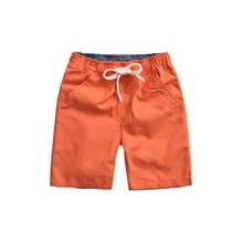 2015 New Arrival Boys Summer Solid Flax Sport Shorts Kids Cotton Beach Shorts Children Casual Trouser