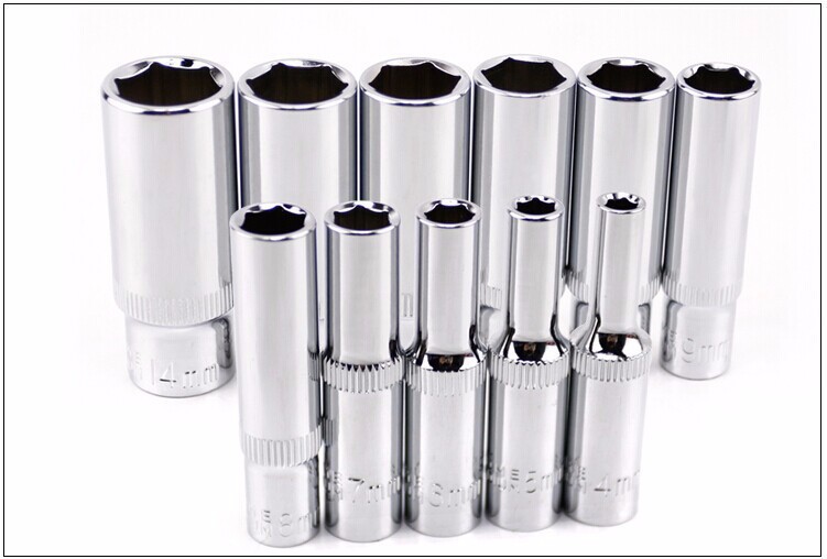 11PCS 1 4 Drive Deep Socket Set CRV Hand Tools 6 Point Free shipping