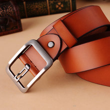 MILUOTA 2015 100 Genuine Leather belts for men High quality metal pin buckle jeans belt