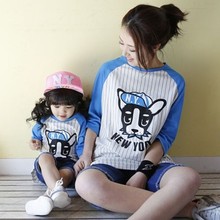Hot Sale 2016 Summer Spring Family Matching Outfits Best Friend Letter Print Cotton T-shrit Mother Daughter Top Tees Family Look