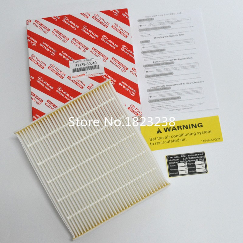 2017 Cabin Air Filter Element Oem 87139 30040 For Toyota
