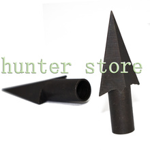 Free ship 7pcs black archery arrow heads broadheads swallow tail shaped bamboo arrow tips for recurve