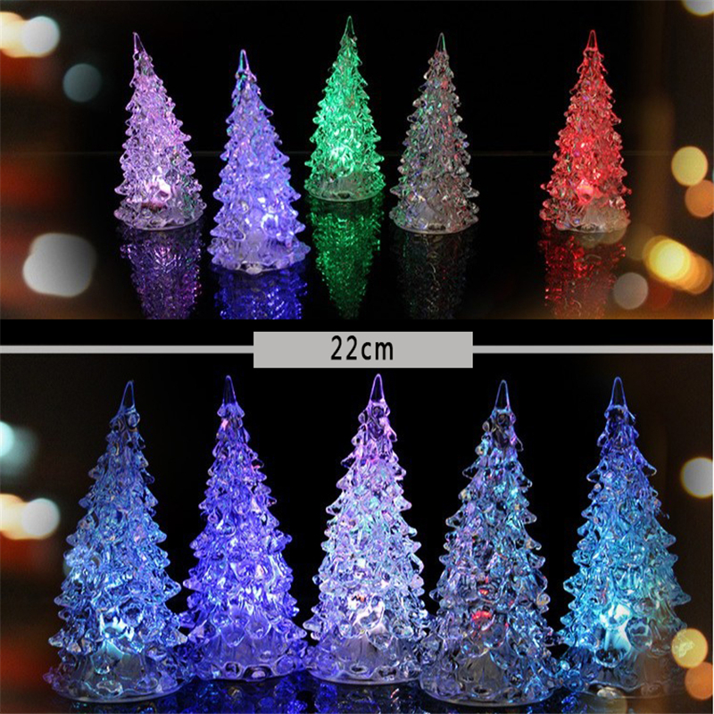 2pcs 22cm acrylic christmas tree led colorful lights home 2pcs 22cm acrylic christmas tree led colorful lights home