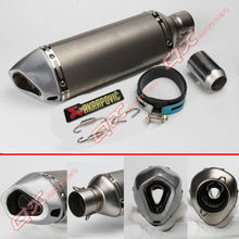 Universal Motorcycle Modified Scooter Akrapovic yoshimura Exhaust Muffle pipe GY6 CBR CBR125 CBR250 CB400 CB600 YZF FZ400 Z750