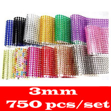 Car Sticker 750 Pcs/set 3mm Diy Decal Mobile/pc Art Crystal Diamond Bling Rhinestone Self Adhesive Scrapbooking Stickers