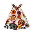 2016 New 2 7T Girl dress summer fashion printed dress baby girls dress cotton children s