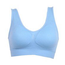 Women Sports Bra Vest Cropped Tops Underwear Padded Bras No wire Rims Gym