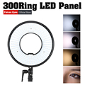 Falcon Eyes 300 LED Video Ring Light w Diffuser Dimmable LED Ring Wonderful Effect for Eyes