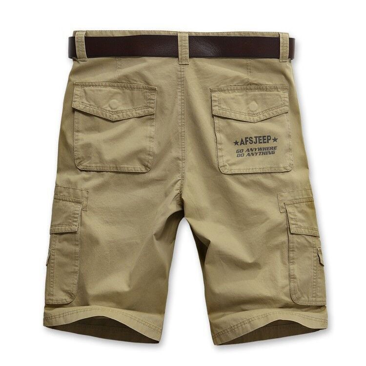 2015 Brand AFS JEEP Plus Size 30-44 Summer Men\'s Army Green Cargo Casual Bermuda Shorts Cotton Short Pants Pantalones Corto 882 (2)
