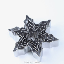 5Pcs New Christmas Snow Shape Mold for Cookies Stainless Steel Biscuit Mould Cake Pastry Tools Baking Kitchen Accessories