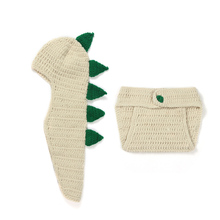 Hot Hand-knit Wool Hat Infant Cute Crochet Dinosaur Clothes One Hundred Days Newborn Baby Photography Props 0-3 months Pictures