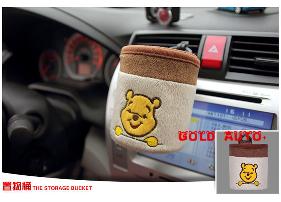 WINNIE THE POOH Car Accessories Auto Emblem Interior Accessories Car Styling Steering Wheel Cover Indoor Decoration Bear 4