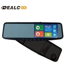 Free shipping 5inch Clip on universal 3G Android GPS Navigation GPS Tracker Bluetooth HD 1080P DVR Rearview Mirror Touch Monitor
