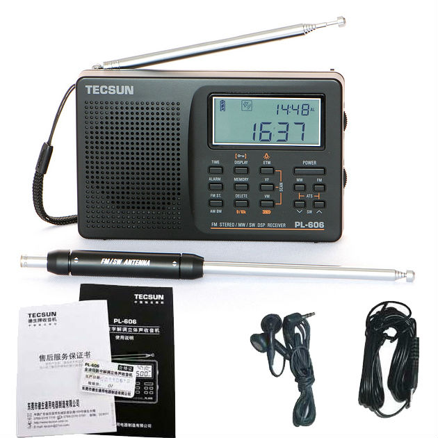 Купить TECSUN pl-606 цифровой pll портативные радио fm dsp стерео/ДВ/СВ ...
