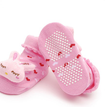 2015 Cartoon anti slip rubber kids socks newborn baby socks for girls boys infant baby cotton