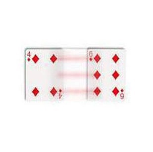 Four into six movement of the cards original bicycle magic tricks