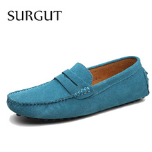 2016 Fashion Summer Style Soft Moccasins Men Loafers High Quality Brand Genuine Leather Shoes Men’s Flats Gommino Driving Shoes