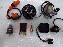 GY6 Motor Assy Starter,Clutch,RECTIFIER,CDI ,STATOR COMPONENT-8, Relay for 139QMB Scooter ATV Go Karts Moped Engine Parts 02