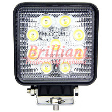 1PCS 4INCH 27W ROUND SQUARE LED WORK LIGHT 12V 24V SPOT BEAM FOR 4x4 OFFROAD ATV