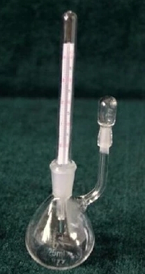 50 ml glass pycnometer WITH thermometer