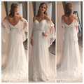 2016 Vintage Wedding Dress boho lace Sexy romantic wedding dress backless vestidos de noiva robe de