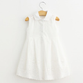 2017 New Fashion Baby Girls Hollow Dress White Infant Princess Dress Summer Sleeveless Dresses Girls Children