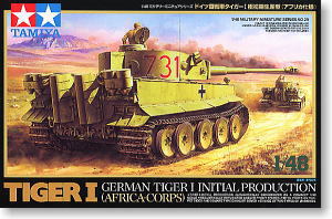 TAMIYA  MODEL 1/48 SCALE Assembled military models #32529 German Tiger I Initial Production plastic model kit