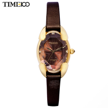 Time100 Ladies’ Quartz Watches Leather Strap Waterproof Women Watches Analog Display Wirst Watches relogio feminino