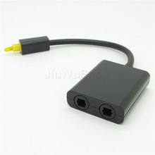 1 x Digital Toslink Optical Fiber Audio Splitter 1 to 2 Cable Adapter Connector