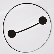 2 x Car Stickers Rear View Mirror Car Smile Reflective Decal for Tesla Ford Chevrolet Volkswagen
