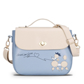 Preppy Style Messenger Bag Ladies Fresh Simple Shoulder Bag Contrast Color Lovely Women Sweet Handbag Crossbody