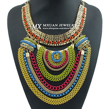 Big Fashion Exaggerated Style Multi ethnic Women s statement necklace Chain Necklace NK104 Evening Dress Jewelry