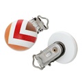 5pcs lot Baby Pacifier Clips Holders Wooden Round Cute Infant Soother Clasps Funny Accessories High Solid