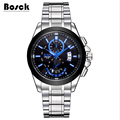 BOSCK 3116 stainless steel men s watches leisure fashion luminous waterproof watch relojes hombre marcas famosas