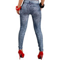New Women Sexy Tattoo Jean Look Legging Sport Leggins Punk Fitness American Apparel Jeans Woman Pants