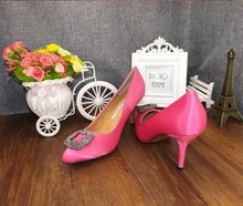 HOT Big Size 2015 New High Heels Women Pumps High Quality Manolos Wedding Shoes Jeweled Rhinestone