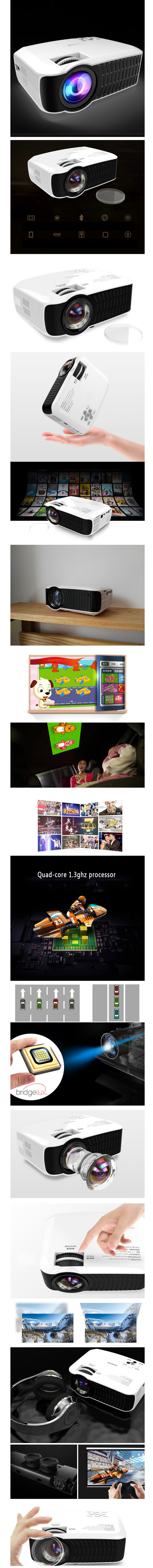 Projector H35 Portable Projector LED Home Cinema 1000 Lumens 20 300 Projection distance 2 1 3 7m projection ratio 1 3 1 Trapezoidal correction plus or minus 15 ° manual speakers 8 wx2 Ω 2 Core number no RAM no