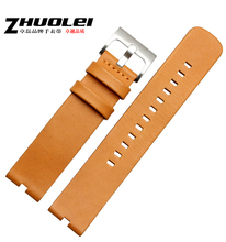Watch band 22mm 100% Light Brown Genuine Leaher Watch strap Bands For Motorola Moto 360 Smart Watch